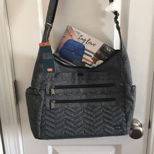 Lug Camper gray shoulder bag